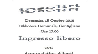 BIBLIOTECA COMUNALE – domenica 18 ottobre 2015 ore 17,00