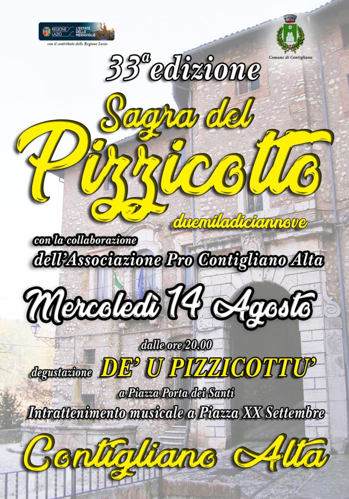 SAGRA DEL PIZZICOTTO – Contigliano Alta edizione n. 33