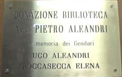 Inaugurazione della Sala dedicata alla Donazione Avv.to Pietro Aleandri