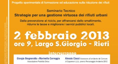 Biblioteca Officine Varrone, Largo S.Giorgio, Rieti – 2 febbraio 2013 – Seminario Tecnico