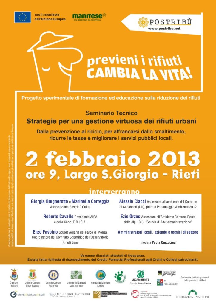 Biblioteca Officine Varrone, Largo S.Giorgio, Rieti – 2 febbraio 2013 – Seminario Tecnico